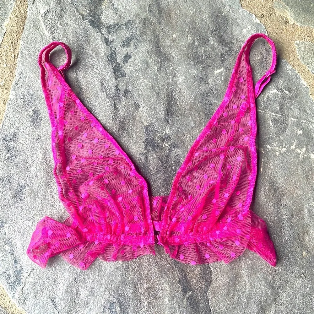 New🌟Side Ruffle Bralette-Pink Orchid